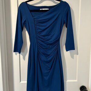 Susana Monaco ruched dress with assymetrical neckline